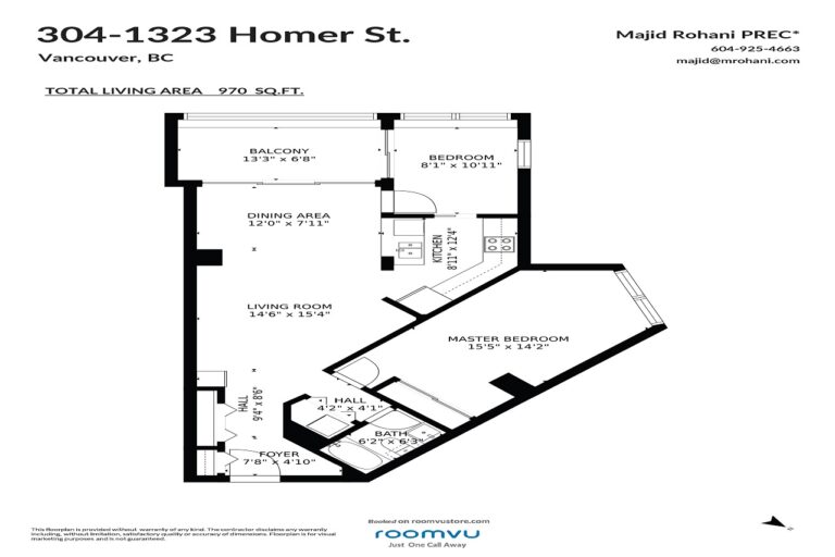 Unit 304 1323 Homer Street Vancouver Floor Plan